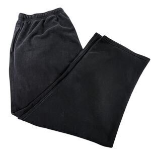Joe Boxer Wide Leg Joggers Pockets No Cuffs Plus Size 2X Black